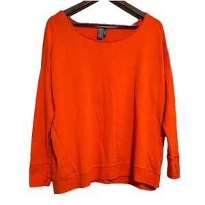 Sweaty Betty Women's Orange Pullover Sweatshirt M Long Sleeve Activewear